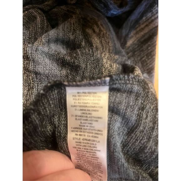 Free People Anthropologie Oversized Knit Striped Blue Gray Shirt Top M (1010) - Picture 5 of 5